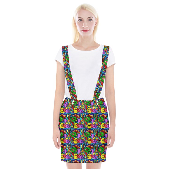 Graffiti 3 1 Braces Suspender Skirt