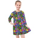 Graffiti 3 1 Kids  Quarter Sleeve Shirt Dress View1