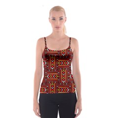 Texture Red Orange Spaghetti Strap Top by ArtworkByPatrick