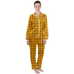 Wood Weave 1 Satin Long Sleeve Pyjamas Set by ArtworkByPatrick