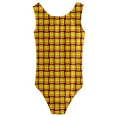 Wood Weave 1 Kids  Cut-out Back One Piece Swimsuit by ArtworkByPatrick