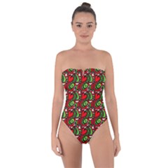 Hearts Tie Back One Piece Swimsuit by ArtworkByPatrick