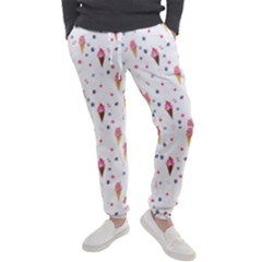 Ice Cream Cones Watercolor With Fruit Berries And Cherries Summer Pattern Men s Jogger Sweatpants by genx