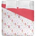 Ice Cream Cones Watercolor with fruit berries and cherries summer pattern Duvet Cover Double Side (King Size) View1