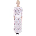 Ice Cream Cones Watercolor with fruit berries and cherries summer pattern Quarter Sleeve Wrap Maxi Dress View2