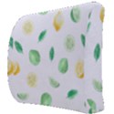 Lemon and limes yellow green watercolor fruits with citrus leaves Pattern Back Support Cushion View3