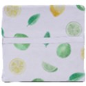 Lemon and limes yellow green watercolor fruits with citrus leaves Pattern Back Support Cushion View4