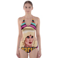 Katya Zamolodchikova Logo Cut-out One Piece Swimsuit by milliahood