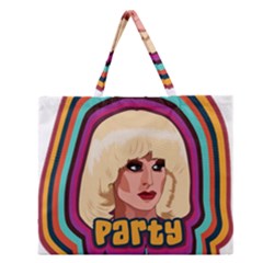 Katya Zamolodchikova Logo Zipper Large Tote Bag by milliahood