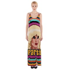 Katya Zamolodchikova Logo Maxi Thigh Split Dress by milliahood