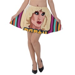 Katya Zamolodchikova Logo Velvet Skater Skirt