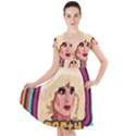 Katya Zamolodchikova Logo Cap Sleeve Midi Dress View1