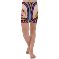 Katya Zamolodchikova Logo Kids  Lightweight Velour Capri Yoga Leggings