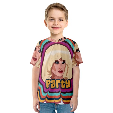 Katya Zamolodchikova Logo Kids  Sport Mesh Tee by milliahood