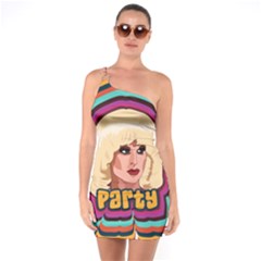 Katya Zamolodchikova Logo One Soulder Bodycon Dress by milliahood