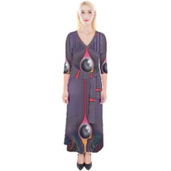 Tame Impala Quarter Sleeve Wrap Maxi Dress by milliahood