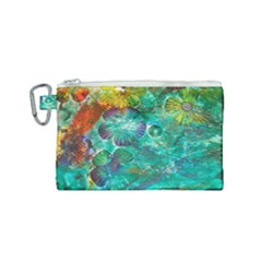 Underwater Summer Canvas Cosmetic Bag (small) by arwwearableart