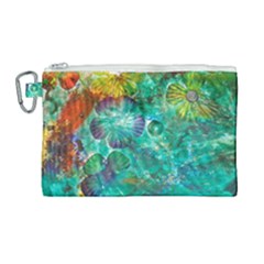 Underwater Summer Canvas Cosmetic Bag (large) by arwwearableart