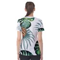 Pineapple Tropical Jungle Giant Green Leaf Watercolor Pattern Women s Sport Mesh Tee View2