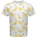 Yellow Banana and peels pattern with polygon retro style Men s Cotton Tee View1