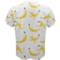 Yellow Banana and peels pattern with polygon retro style Men s Cotton Tee View2