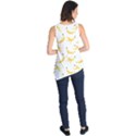 Yellow Banana and peels pattern with polygon retro style Sleeveless Tunic View2