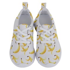 Yellow Banana And Peels Pattern With Polygon Retro Style Running Shoes by genx