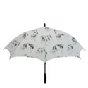 Pigs Handrawn Black And White Square13k Black Pattern Skull Bats Vintage K Golf Umbrellas View3