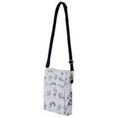 Pigs Handrawn Black And White Square13k Black Pattern Skull Bats Vintage K Multi Function Travel Bag by genx