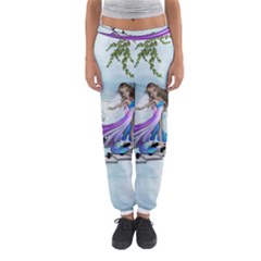 Cute Fairy Dancing On A Piano Women s Jogger Sweatpants by FantasyWorld7