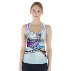 Cute Fairy Dancing On A Piano Racer Back Sports Top by FantasyWorld7