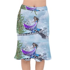 Cute Fairy Dancing On A Piano Mermaid Skirt by FantasyWorld7