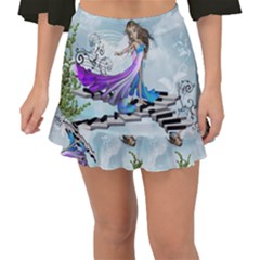 Cute Fairy Dancing On A Piano Fishtail Mini Chiffon Skirt by FantasyWorld7