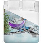 Cute Fairy Dancing On A Piano Duvet Cover (California King Size)