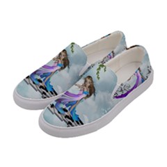 Cute Fairy Dancing On A Piano Women s Canvas Slip Ons by FantasyWorld7