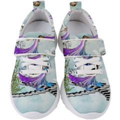 Cute Fairy Dancing On A Piano Kids  Velcro Strap Shoes by FantasyWorld7