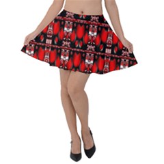 Hearts 2 Velvet Skater Skirt by ArtworkByPatrick