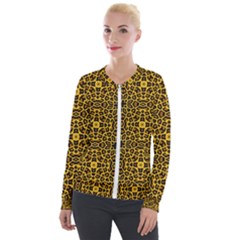 Leopard Stylise Velour Zip Up Jacket by ArtworkByPatrick