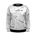 Birds Hand drawn Outline Black And White Vintage ink Women s Sweatshirt View1