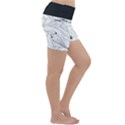 Birds Hand drawn Outline Black And White Vintage ink Lightweight Velour Yoga Shorts View3