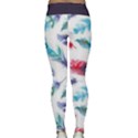 Feathers Boho Style Purple Red and Blue Watercolor Classic Yoga Leggings View2