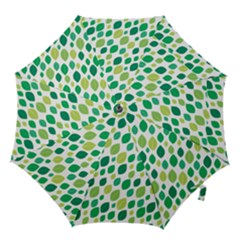 Leaves Green Modern Pattern Naive Retro Leaf Organic Hook Handle Umbrellas (medium) by genx