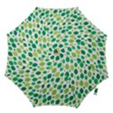 Leaves Green Modern Pattern Naive retro leaf organic Hook Handle Umbrellas (Large) View1