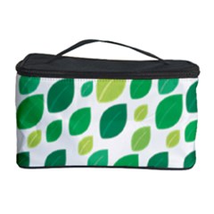 Leaves Green Modern Pattern Naive Retro Leaf Organic Cosmetic Storage by genx