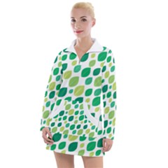 Leaves Green Modern Pattern Naive Retro Leaf Organic Women s Hoodie Dress by genx