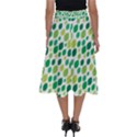 Leaves Green Modern Pattern Naive retro leaf organic Perfect Length Midi Skirt View2