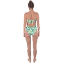 Leaves Green Modern Pattern Naive retro leaf organic Tie Back One Piece Swimsuit View2