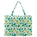 Leaves Green Modern Pattern Naive retro leaf organic Zipper Medium Tote Bag View1