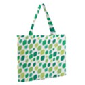 Leaves Green Modern Pattern Naive retro leaf organic Zipper Medium Tote Bag View2