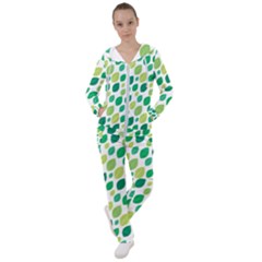 Leaves Green Modern Pattern Naive Retro Leaf Organic Women s Tracksuit by genx